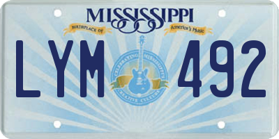 MS license plate LYM492