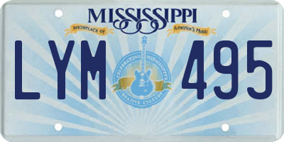 MS license plate LYM495