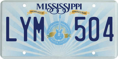 MS license plate LYM504