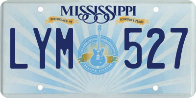 MS license plate LYM527