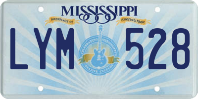 MS license plate LYM528