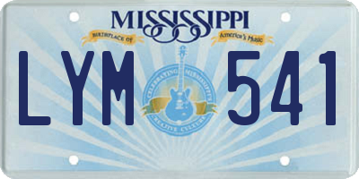 MS license plate LYM541