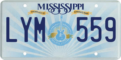 MS license plate LYM559
