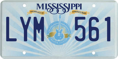 MS license plate LYM561