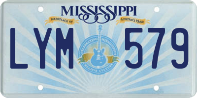 MS license plate LYM579