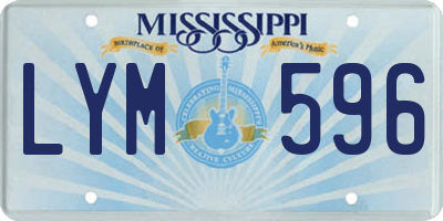 MS license plate LYM596