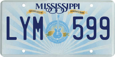 MS license plate LYM599