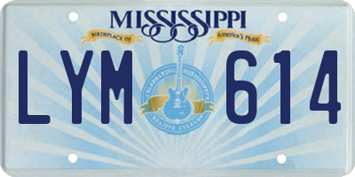 MS license plate LYM614