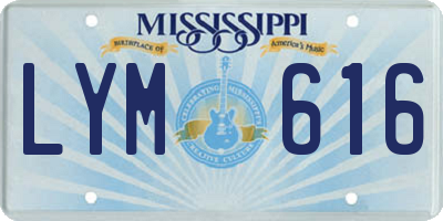 MS license plate LYM616