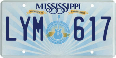 MS license plate LYM617