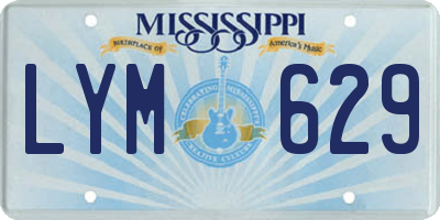 MS license plate LYM629