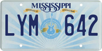 MS license plate LYM642