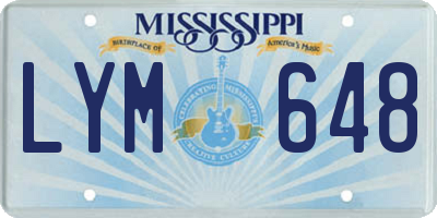 MS license plate LYM648
