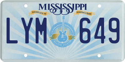 MS license plate LYM649