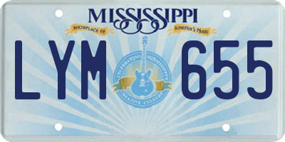 MS license plate LYM655