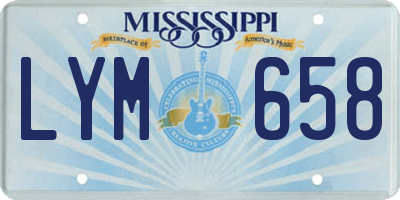 MS license plate LYM658