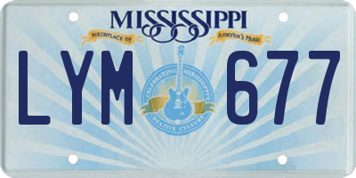 MS license plate LYM677