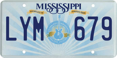 MS license plate LYM679