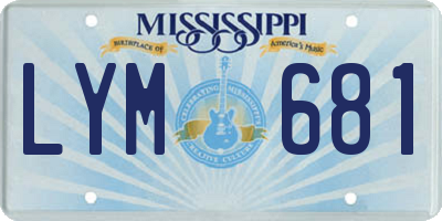MS license plate LYM681