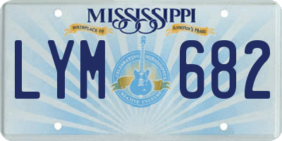 MS license plate LYM682