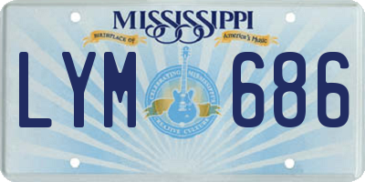 MS license plate LYM686