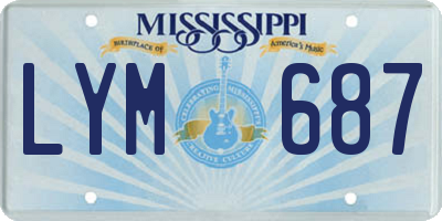 MS license plate LYM687
