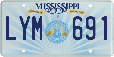 MS license plate LYM691