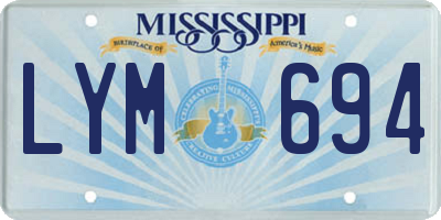 MS license plate LYM694