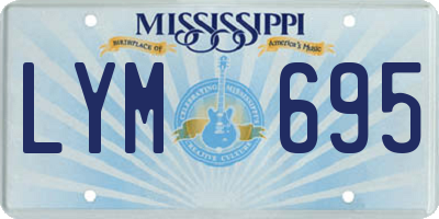 MS license plate LYM695
