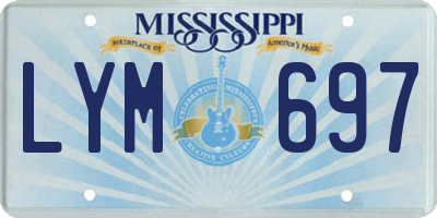 MS license plate LYM697