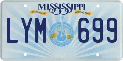 MS license plate LYM699
