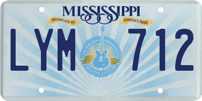 MS license plate LYM712