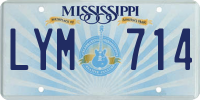 MS license plate LYM714