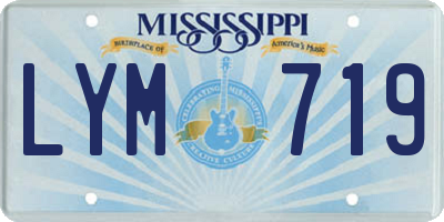 MS license plate LYM719