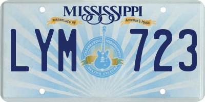 MS license plate LYM723