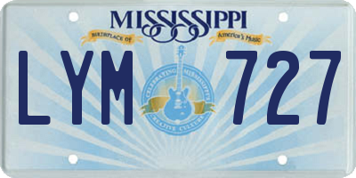MS license plate LYM727