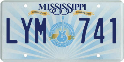 MS license plate LYM741