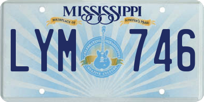 MS license plate LYM746