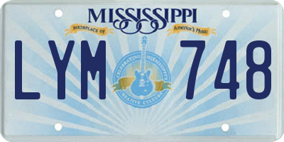 MS license plate LYM748