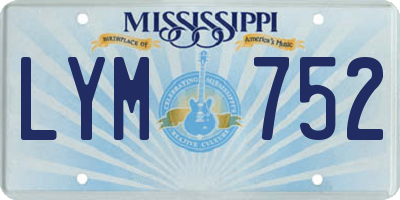 MS license plate LYM752