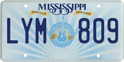 MS license plate LYM809