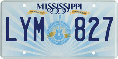 MS license plate LYM827