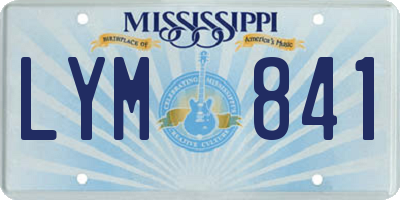 MS license plate LYM841