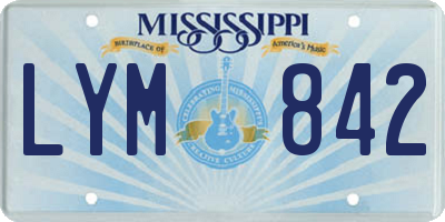 MS license plate LYM842