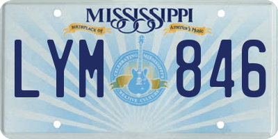 MS license plate LYM846
