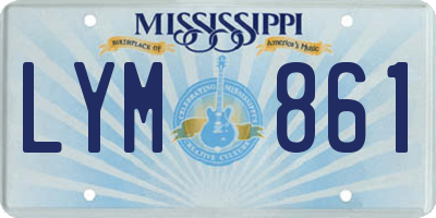 MS license plate LYM861