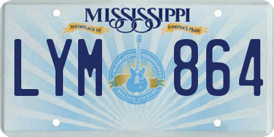MS license plate LYM864