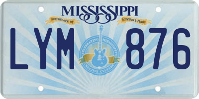 MS license plate LYM876