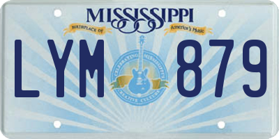 MS license plate LYM879