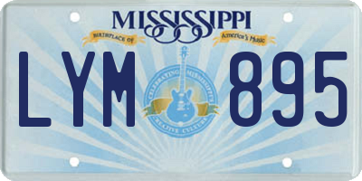 MS license plate LYM895